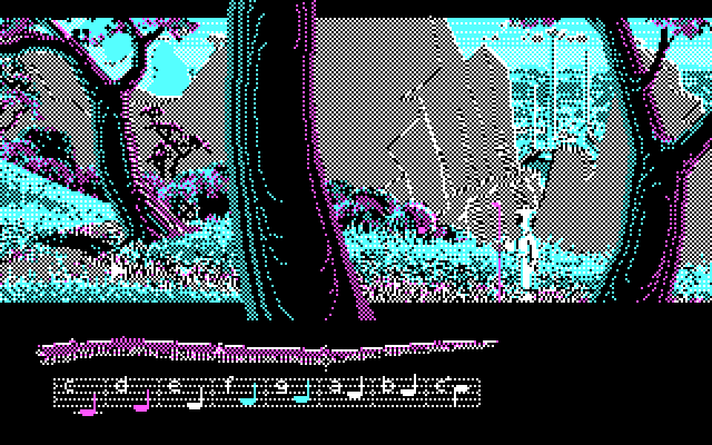 Loom IBM PC/Compatibles Screenshot: Entering a forest...