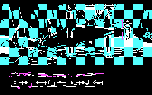 Loom IBM PC/Compatibles Screenshot: Anything interesting at this dock?