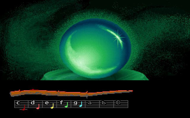 Loom IBM PC/Compatibles Screenshot: Gaze into the crystal ball...