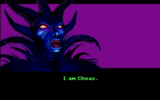 Loom IBM PC/Compatibles Screenshot: Introducing Chaos!
