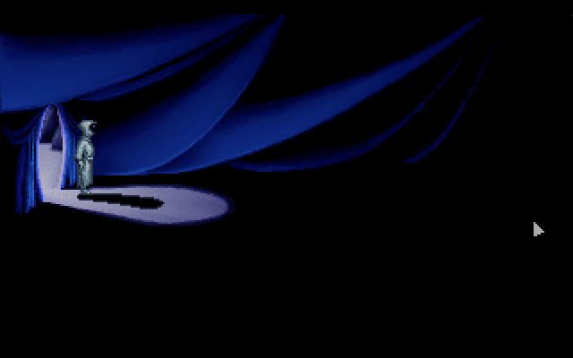 Loom IBM PC/Compatibles Screenshot: Entering the large, main tent...