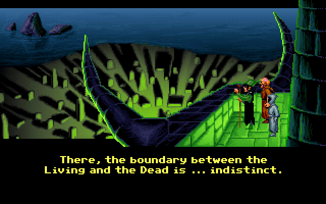 Loom IBM PC/Compatibles Screenshot: An evil plot unfolds...