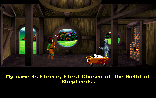 Loom IBM PC/Compatibles Screenshot: Introducing Fleece...