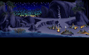 Loom for IBM PC/Compatibles - Another view of the island; there a few paths to follow and tents you can visit.