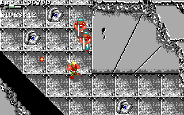 Super Contra IBM PC/Compatibles Screenshot: Start of level 2.