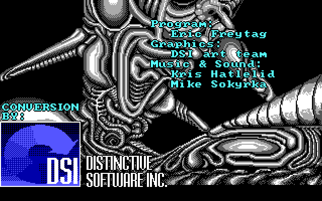 Super Contra IBM PC/Compatibles Screenshot: Developer credits.