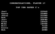 Super Contra for IBM PC/Compatibles - High scores.