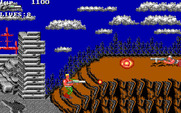 Super Contra for IBM PC/Compatibles - Don't always rush in, sometimes you need to carefully dodge enemy fire first.