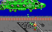Super Contra for IBM PC/Compatibles - Attacked by a large helicopter!