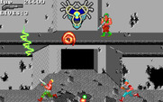 Super Contra for IBM PC/Compatibles - Use the laser weapon to destroy opponents blocking this door.