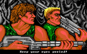 Super Contra for IBM PC/Compatibles - Our two heros...
