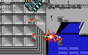 Super Contra for IBM PC/Compatibles - That was close! Don't get hit by enemy fire...
