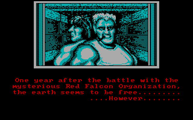 Super Contra IBM PC/Compatibles Screenshot: The story so far...