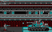 Super Contra for IBM PC/Compatibles - Fighting a large tank...