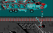 Super Contra for IBM PC/Compatibles - A large helicopter approaches...