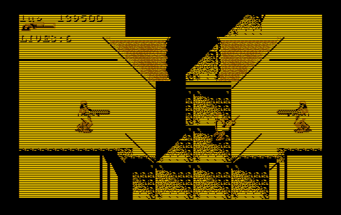 Super Contra IBM PC/Compatibles Screenshot: There is something, probably, dangerous beyond this door.