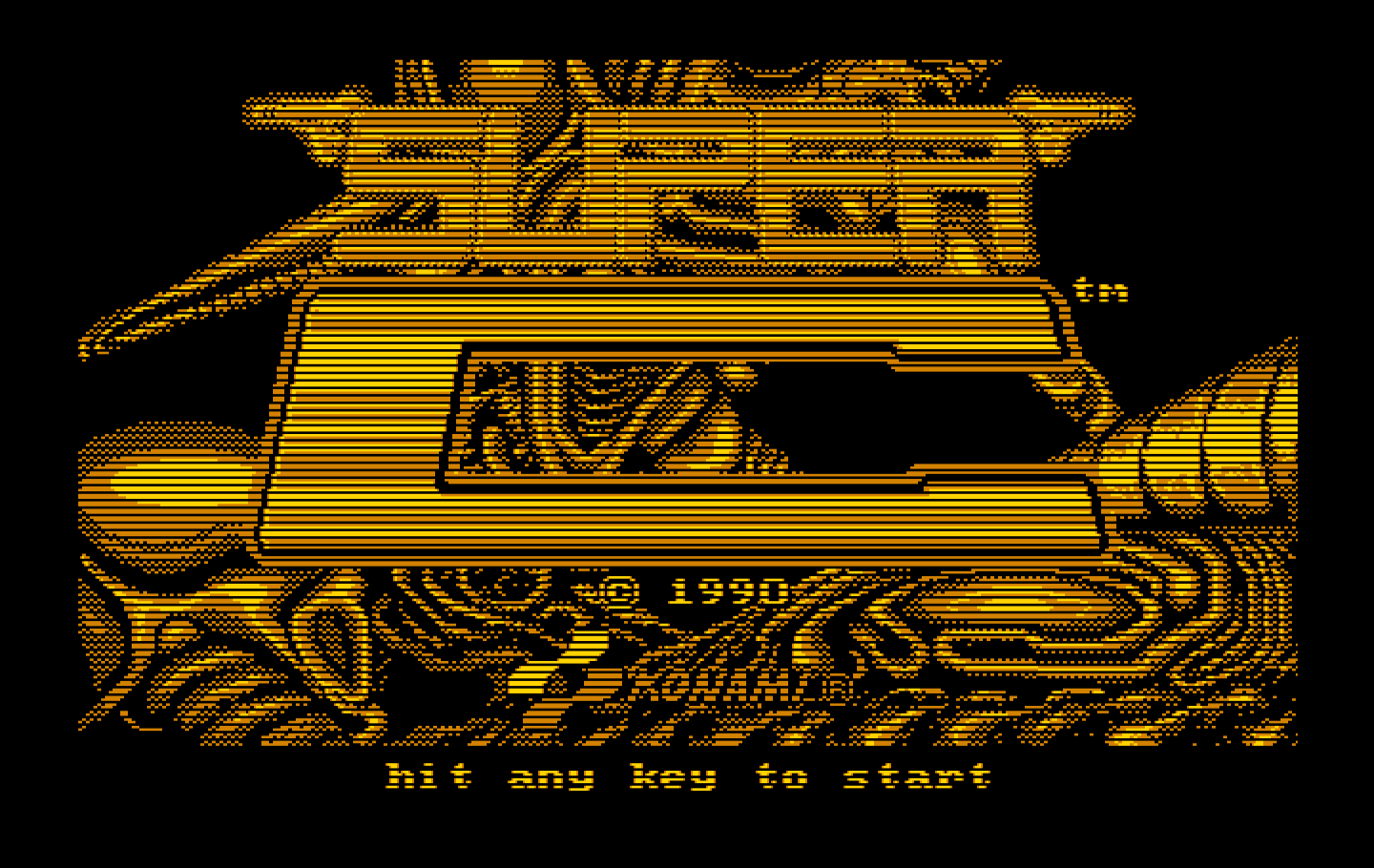 Super Contra IBM PC/Compatibles Screenshot: Title screen.
