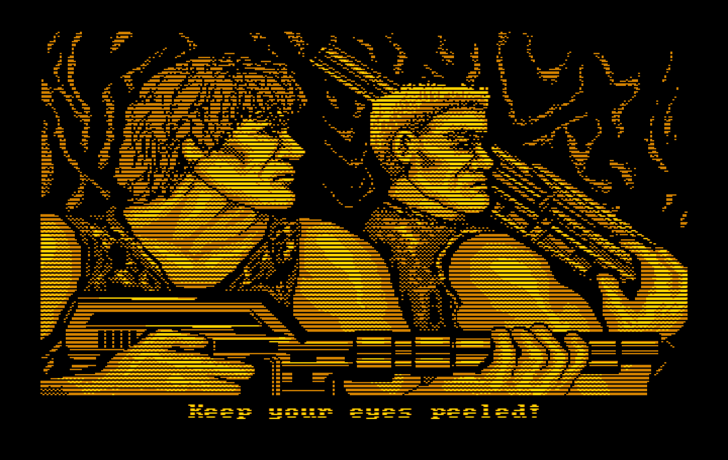 Super Contra IBM PC/Compatibles Screenshot: Our two heros...