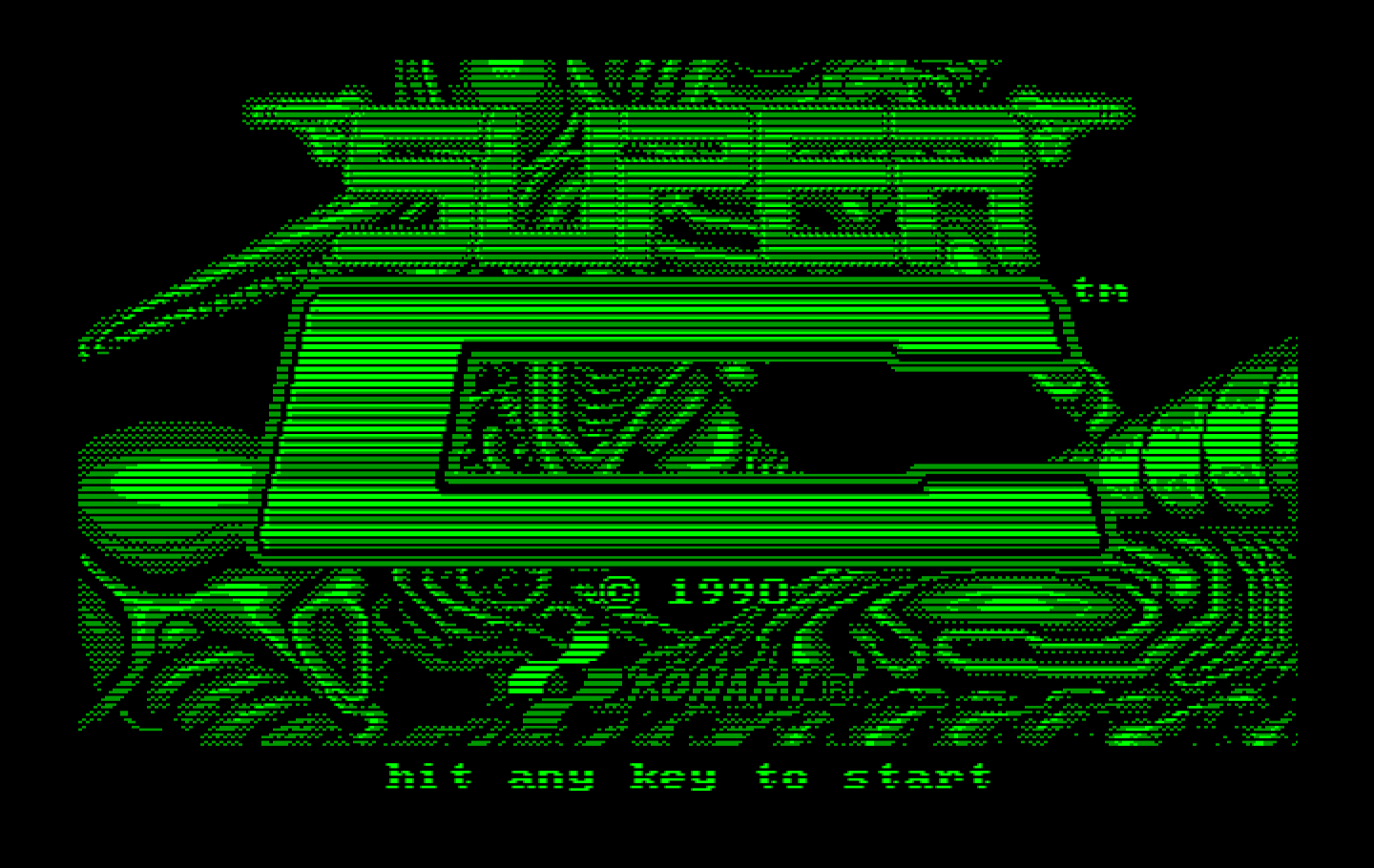 Super Contra IBM PC/Compatibles Screenshot: Title screen.