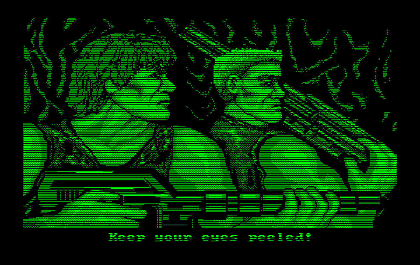 Super Contra IBM PC/Compatibles Screenshot: Our two heros...