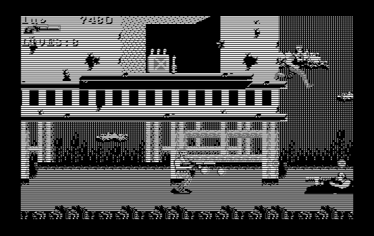 Super Contra IBM PC/Compatibles Screenshot: You'll need to jump and duck enemy fire...