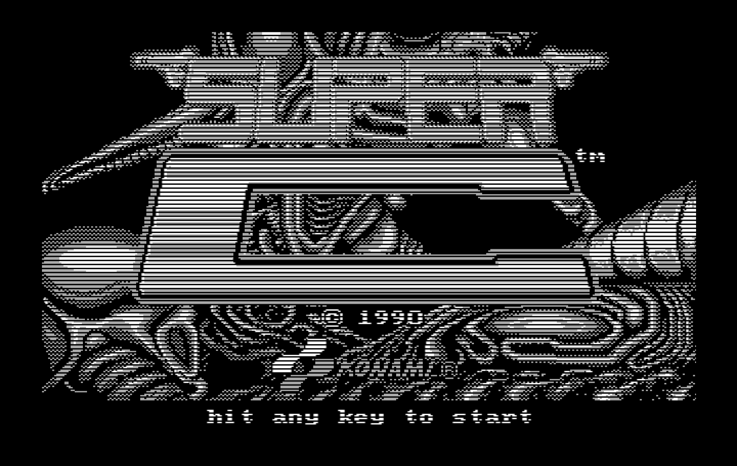 Super Contra IBM PC/Compatibles Screenshot: Title screen.