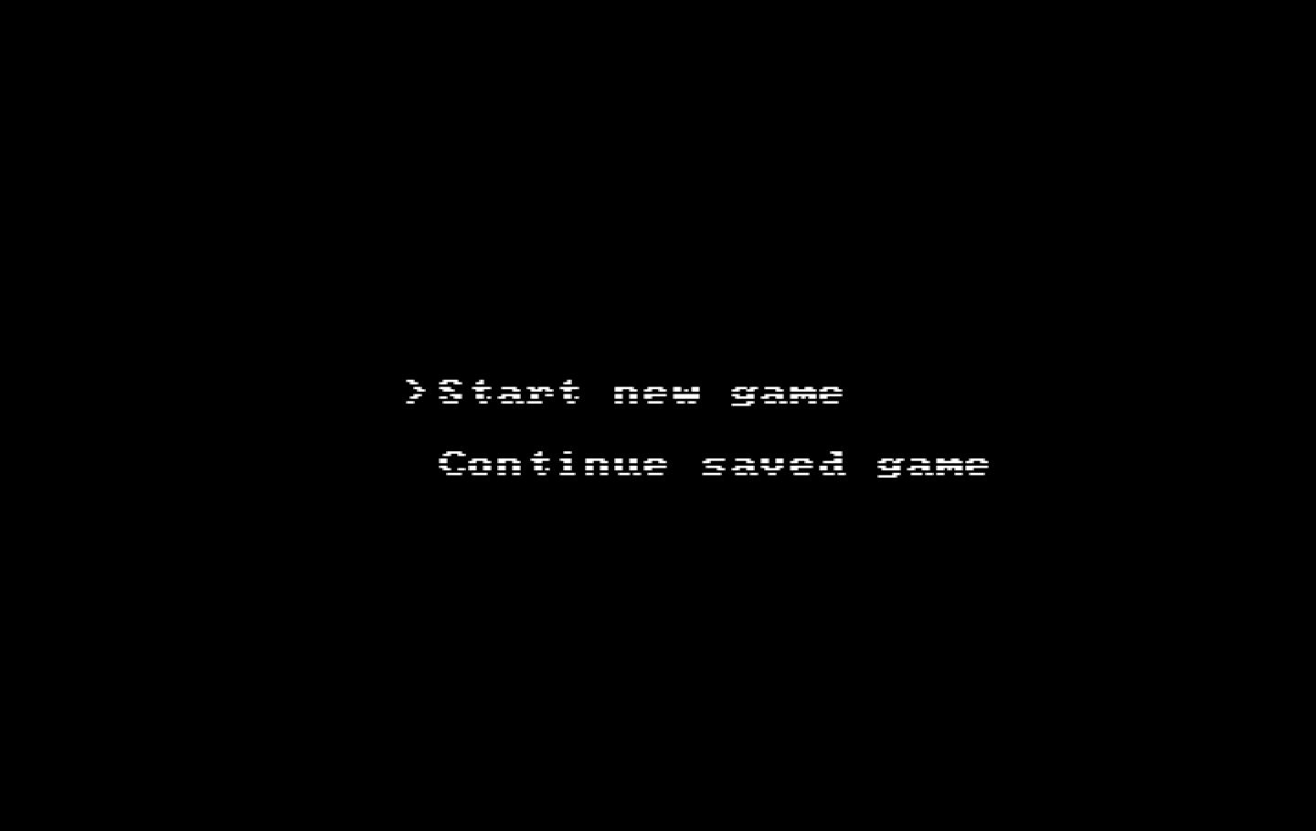 Super Contra IBM PC/Compatibles Screenshot: Start a new game, or continue a saved game?