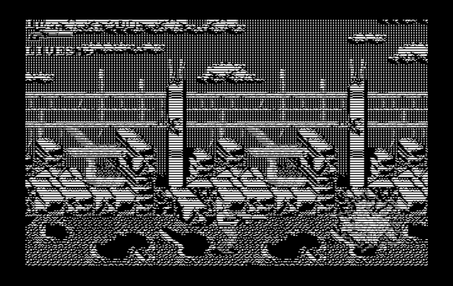 Super Contra IBM PC/Compatibles Screenshot: Game start.