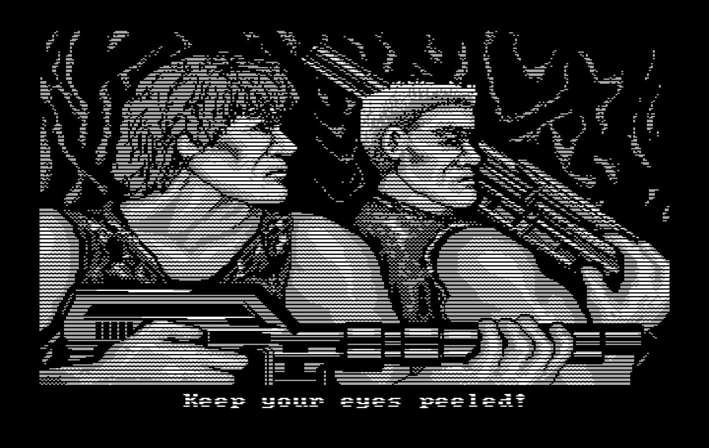 Super Contra IBM PC/Compatibles Screenshot: Our two heros...
