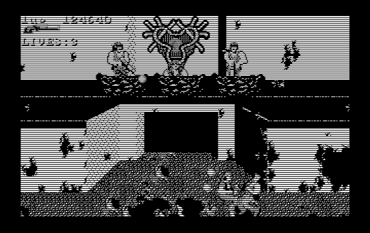 Super Contra IBM PC/Compatibles Screenshot: The final battle of level 1...
