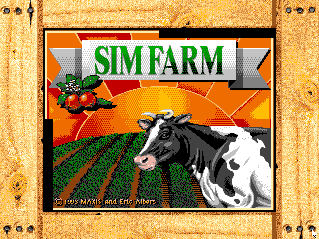 SimFarm IBM PC/Compatibles Screenshot: Title screen.