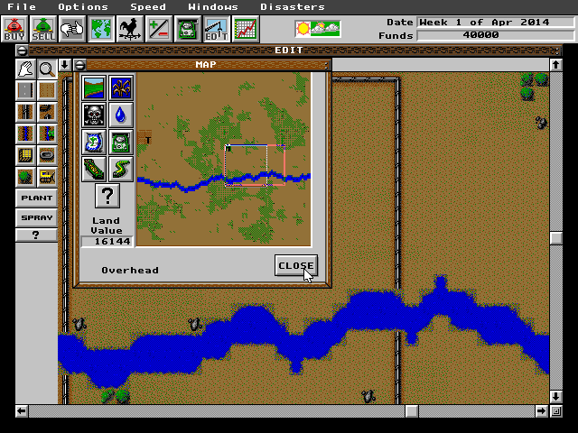 SimFarm IBM PC/Compatibles Screenshot: Starting a game.
