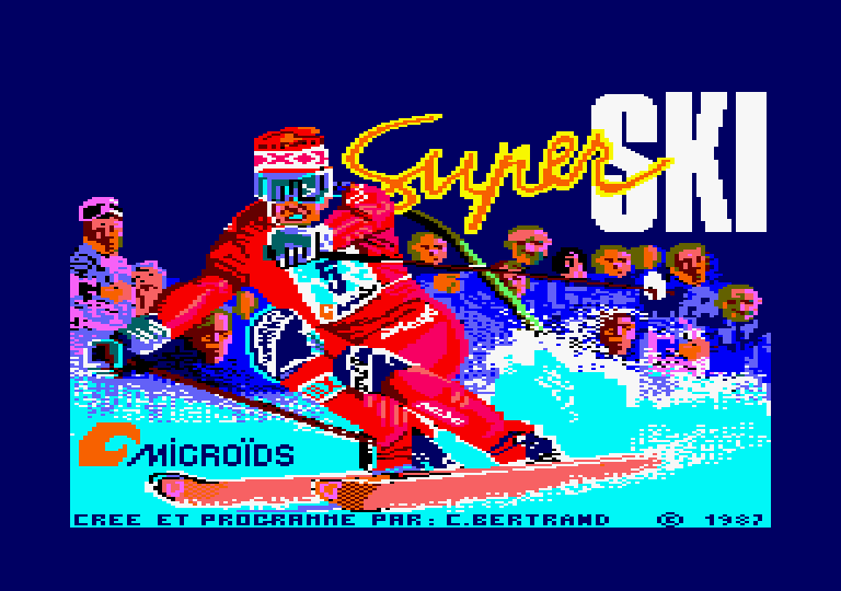 Downhill Challenge Amstrad CPC Screenshot: Loading screen.
