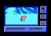 Downhill Challenge for Amstrad CPC - Thack! I ran into the flag...