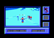 Downhill Challenge for Amstrad CPC - Don't ski into the spectators!
