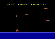 Demon Attack for Atari 8-bit - Game demo mode.