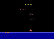 Demon Attack for Atari 8-bit - One demon destroyed, more to go...