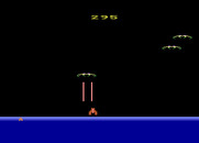 Demon Attack for Atari 8-bit - Under attack! Quick, run!