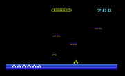 Demon Attack for Commodore VIC-20 - The smaller demons sometimes try to crash into you...