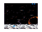 Demon Attack for TRS-80 Color Computer - Game start.