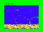 Demon Attack for TRS-80 Color Computer - Some demons split into two when shot (alternate color palette).