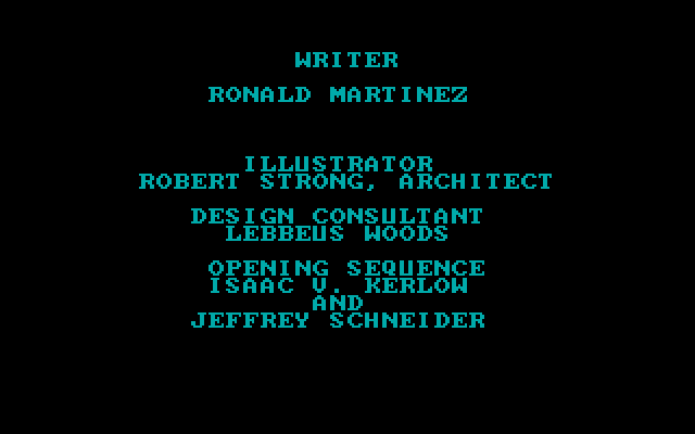 Rendezvous with Rama IBM PC/Compatibles Screenshot: Credit screen 2