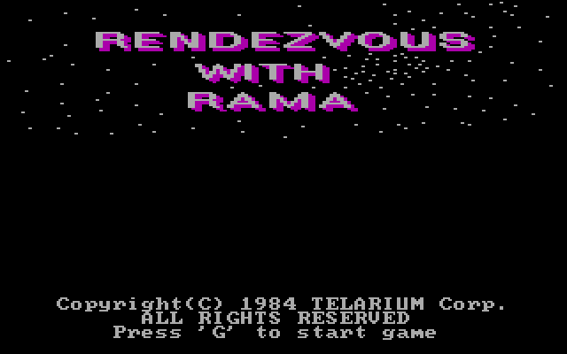 Rendezvous with Rama IBM PC/Compatibles Screenshot: Title screen