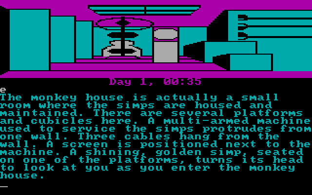 Rendezvous with Rama IBM PC/Compatibles Screenshot: The machine that services the simps