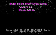 Rendezvous with Rama for IBM PC/Compatibles - Title screen