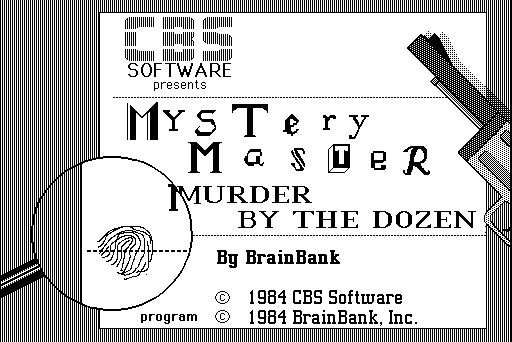 Mystery Master: Murder by the Dozen Macintosh Screenshot: Title screen.