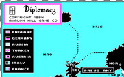 Computer Diplomacy for IBM PC/Compatibles - Title screen.