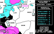 Computer Diplomacy for IBM PC/Compatibles - The main gameplay menu.