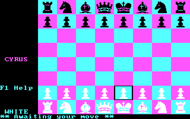 Cyrus IBM PC/Compatibles Screenshot: Starting a new game.