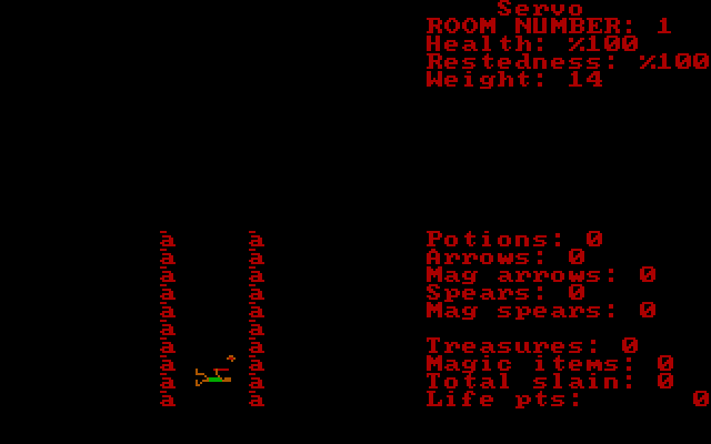 Cavequest IBM PC/Compatibles Screenshot: Entering a cavern...
